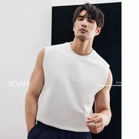 【前4小时8折】续点「06.28 20:00 新品」重磅280G男士背心t恤图片