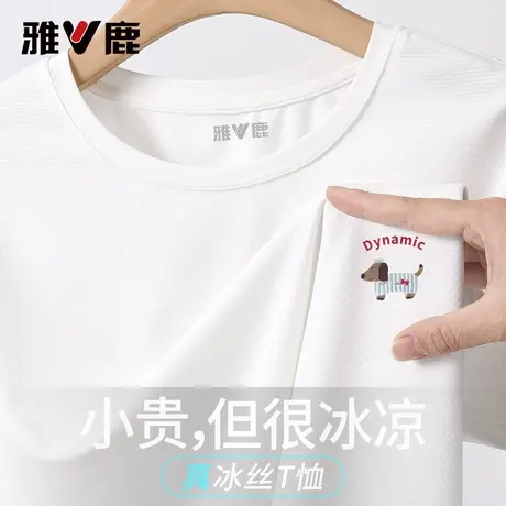 雅鹿冰丝短袖t恤女2025新款夏季户外网眼透气运动上衣防晒速干衣D商品大图