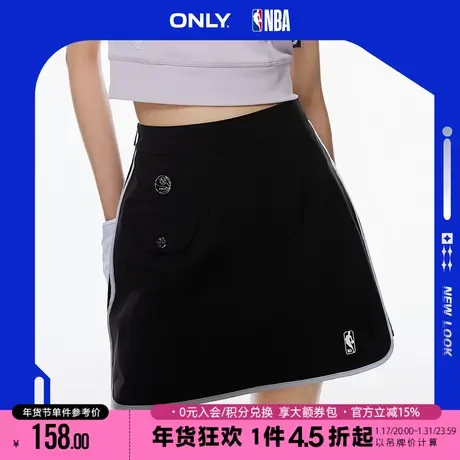 ONLY2023冬季新款NBA联名款时尚百搭休闲运动半身裙女|123216012商品大图