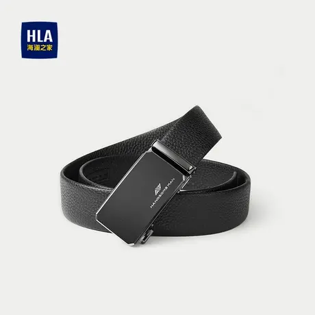 HLA/海澜之家商务大气自动扣皮带25新款简约压花质感牛皮革腰带男商品大图