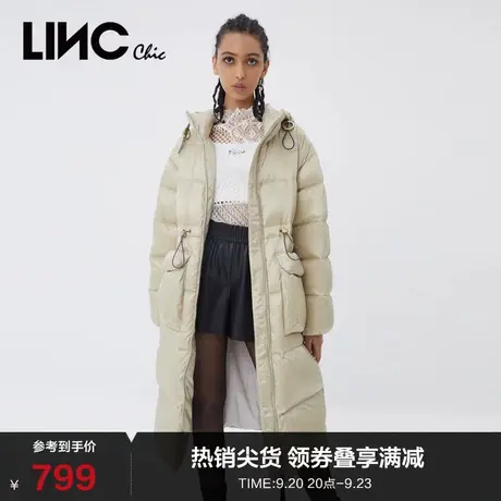 LINCCHIC金羽杰羽绒服女轻奢加厚收腰长款羽绒服女冬季Y21806263Y图片