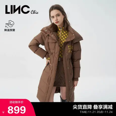 LINCCHIC金羽杰羽绒服女大翻领防护中长款羽绒服女冬季Y22808296商品大图