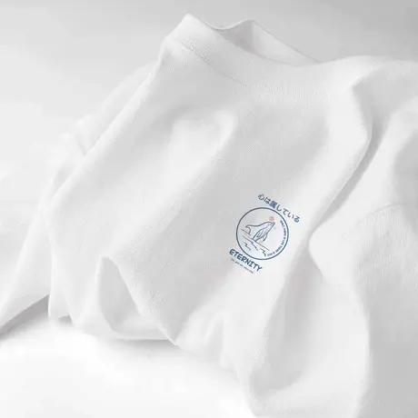 白色纯棉长袖t恤女2025新款春秋季宽松圆领上衣内搭打底衫短袖夏商品大图