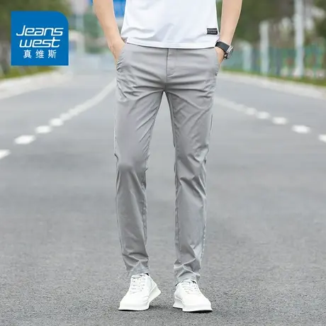 KZ真维斯夏季薄款纯棉休闲裤男士商务西裤西装子耐磨耐穿2025新款商品大图