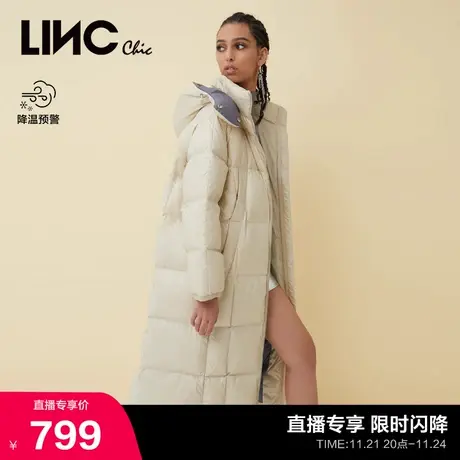 LINCCHIC金羽杰羽绒服女软糯保暖长款羽绒服女冬季外套Y21808203商品大图