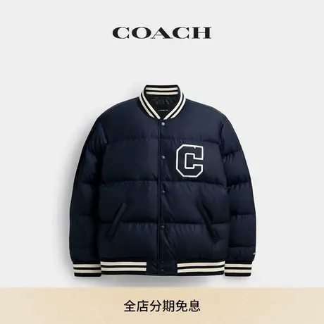 COACH/蔻驰男士羽绒VARSITY夹克休闲外套上衣通勤图片