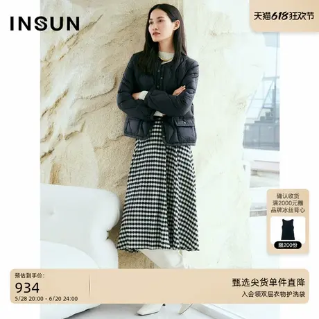 「羽众不同」INSUN恩裳专选2024长白山鹅绒小香风羽绒服商品大图