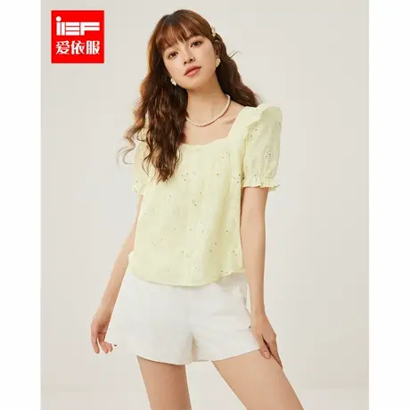 IEF/爱依服2025夏季新款法式甜美小清新少女风减龄宽松百搭上衣图片