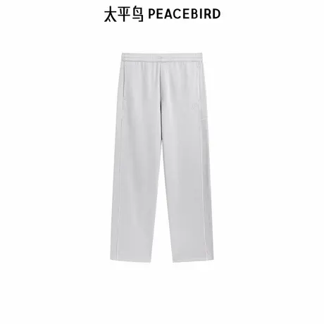 【商场同款】太平鸟男装休闲裤春季新款麂皮直筒垂感裤 B2GMF1136图片