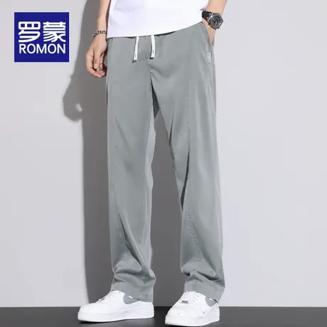 罗蒙莱赛尔男士休闲裤夏季2025新款宽松直筒潮牌冰丝薄款长裤男款图片