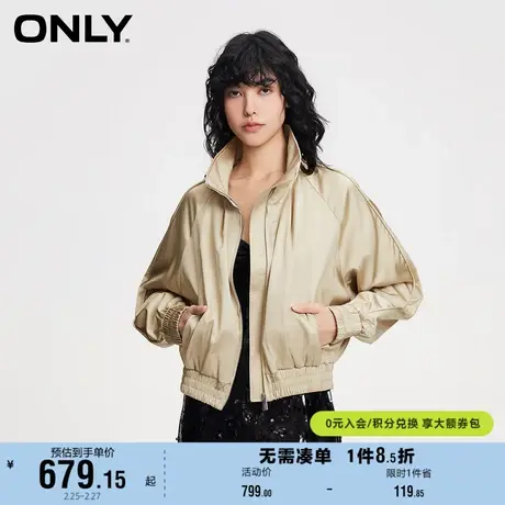 ONLY奥莱夏季时尚潮流休闲长袖立领风衣外套女商品大图