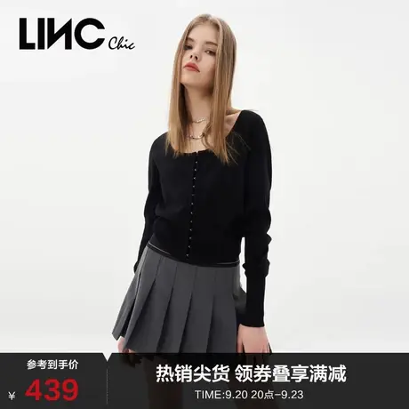 LINCCHIC金羽杰裙子高腰百褶A字裙JK裙半身裙短裙女S231SK031Y图片