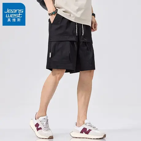 GV真维斯工装短裤男夏新款外穿薄款宽松大码青少年休闲五分裤子Z商品大图