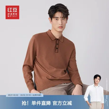 【福利139元/件】商场同款 红豆男装羊毛衫男毛衣25春弹力polo衫图片