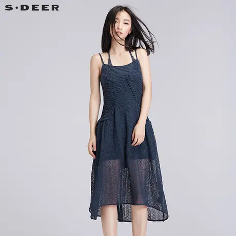 sdeer圣迪奥女简约纯色针织两件套S16281524🌂商品大图