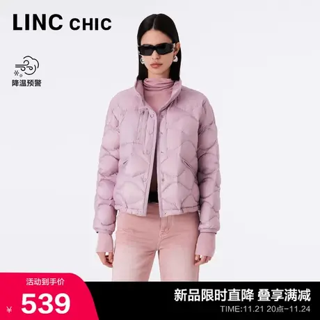 LINC金羽杰短款轻薄羽绒服女2023新款轻柔便携外套女秋Y23801132商品大图