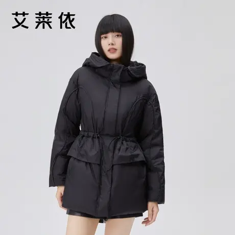 艾莱依2022年秋冬新款季连帽羽绒服女短款时尚大牌设计感鸭绒外套图片