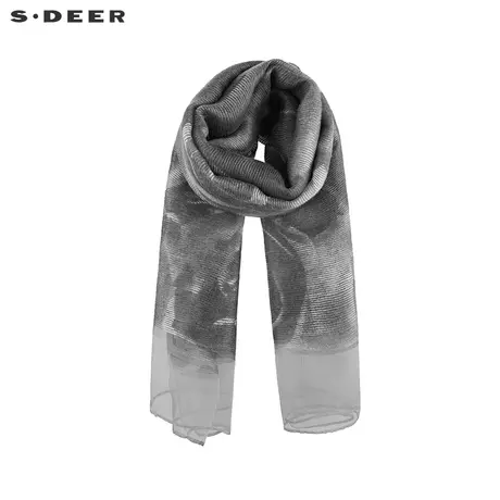 sdeer圣迪奥撞色针织拼接时尚围巾S21383742图片