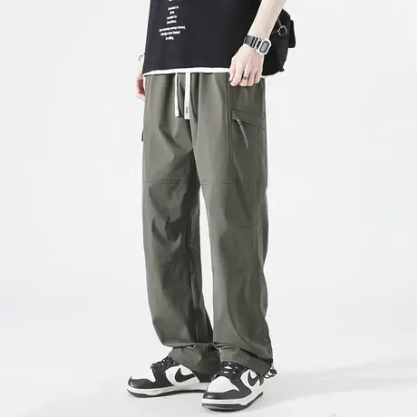 美式冲锋裤男士春秋季2024新款工装机能伞兵裤子直筒运动休闲长裤商品大图