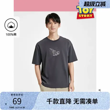 【迪士尼系列】热风短袖T恤上衣2025年夏季新款男士潮流印花T恤图片