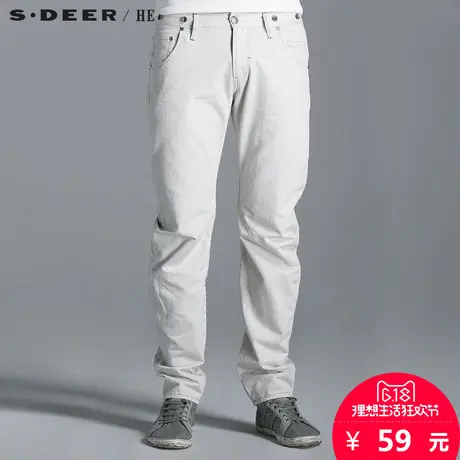 S.Deer/He【惠】圣迪奥男装纯棉复古工装男士长裤H14270840图片