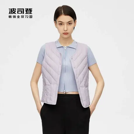 波司登奥莱女时尚短款内穿V领小马甲内胆保暖舒适羽绒服配大衣图片