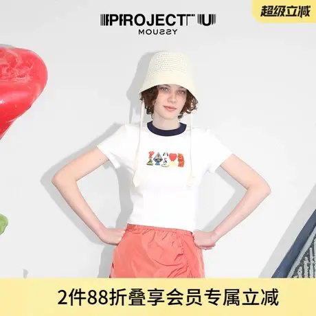 【PROJECT U】MOUSSY 春季趣味图案短袖T恤010HSL90-0311图片