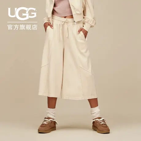UGG秋季新款女士时尚舒适纯色松紧抽绳腰带休闲阔腿裤 1172211图片