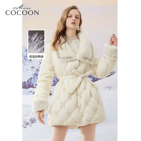 MISSCOCOON千金玛德琳2023冬装新款女设计感显瘦百搭括型羽绒服女商品大图