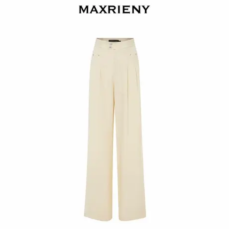 【奥莱】MAXRIENY高腰阔腿裤直筒拖地裤长裤女图片
