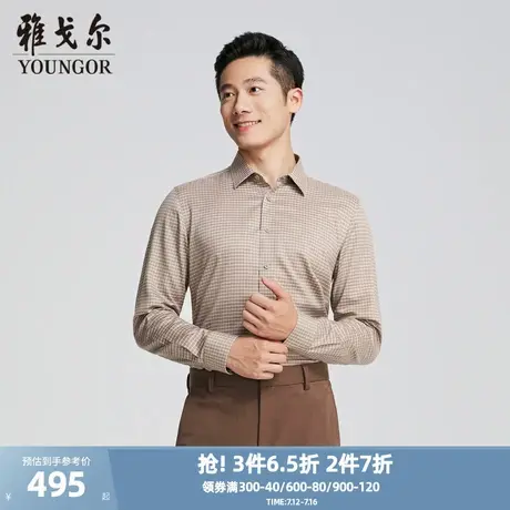 【商场同款】雅戈尔男士长袖衬衫春秋新款官方商务休闲长袖衬衫男商品大图