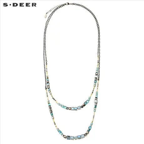 sdeer圣迪奥女装迷离色泽层次串珠装饰项链S16484322图片