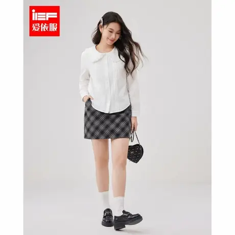 IEF/爱依服大码女装2025春季新款韩版甜美减龄少女风百搭显瘦衬衫商品大图