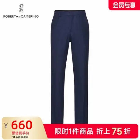 [绵羊毛]ROBERTA诺贝达男装男士西裤春季新款商务纯色休闲直筒裤图片
