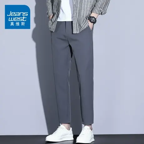 KZ真维斯九分商务休闲裤男士西裤西装痞帅气潮牌春季春秋款男裤子商品大图