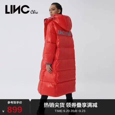 LINCCHIC金羽杰羽绒服女街头酷感长款羽绒服女冬季Y21808203Y商品大图