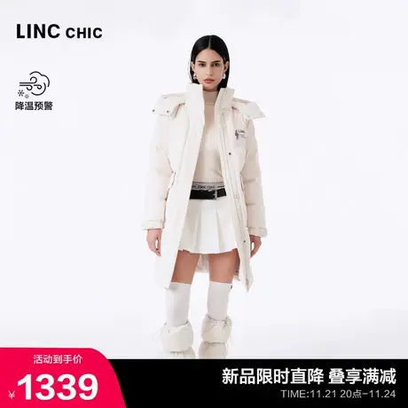 LINC金羽杰中长款羽绒服女冬季2023新款都市机能防风保暖加厚3206商品大图