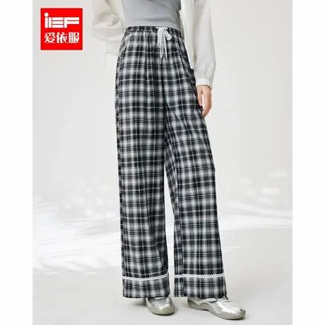 IEF/爱依服裤子2025夏季新款韩版时尚休闲通勤宽松百搭显瘦阔腿裤商品大图
