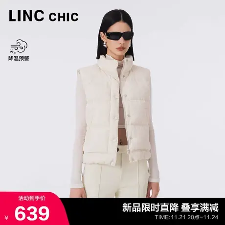 LINCCHIC金羽杰轻薄羽绒马甲女2023新款潮酷造型感外套Y23805059图片