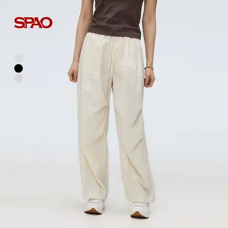 【U先测评】SPAO韩国同款女士休闲直筒工装裤长裤SPTCF25G01商品大图