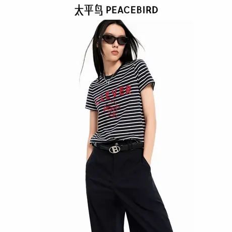 【商场同款】太平鸟女装2025年夏季新款高街短袖T恤A3CNF2644商品大图