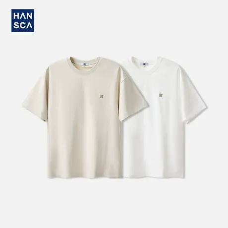 hansca UPF50+索罗娜凉感防晒短袖t恤男2025夏季印花抗菌冰丝上衣图片