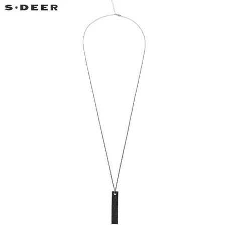 sdeer圣迪奥女趣味创意刻度尺链坠设计金属质感项链S18384350图片