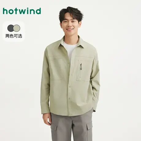 热风2025年秋季新款男士户外衬衫图片