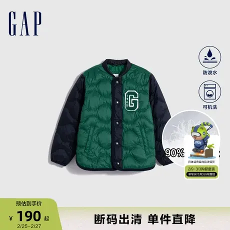 【断码优惠】Gap男幼童冬LOGO轻薄撞色夹克洋气儿童羽绒服720785图片