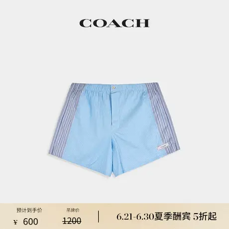 【新品】COACH/蔻驰男女同款休闲短裤棉质裤子图片