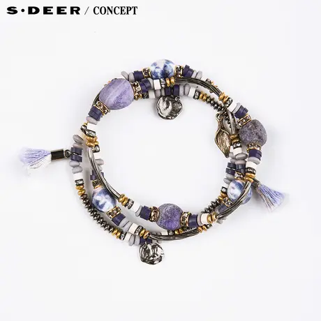 【新品】sdeer圣迪奥专柜正品女装神秘色泽串珠组合手链S16184370图片