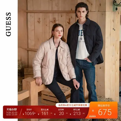 GUESS女士纯色老钱风双面穿短款羽绒服-W4PN83W55R0商品大图