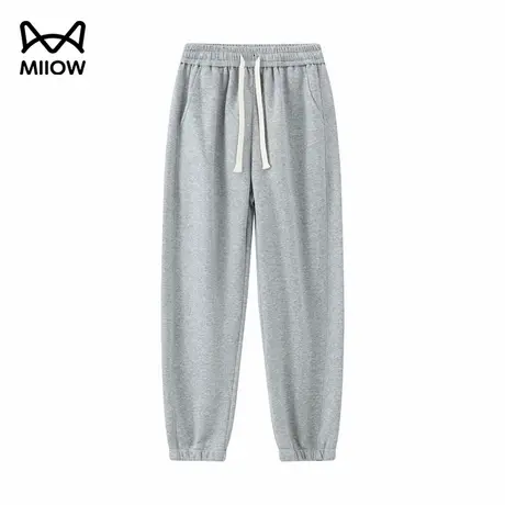 猫人2024年夏季新款男装宽松版型细腻质感休闲裤舒适亲肤束脚长裤商品大图