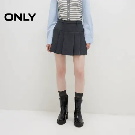 ONLY2025夏季新款学院风舒适柔软亲肤显瘦A字短裙百褶裙半身裙女商品大图